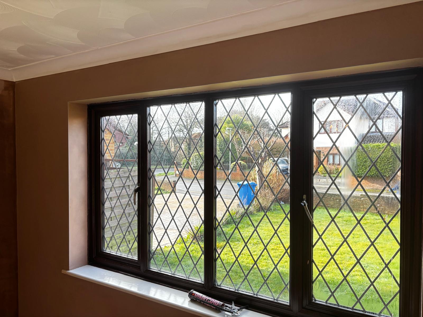 Wall skim with bay window