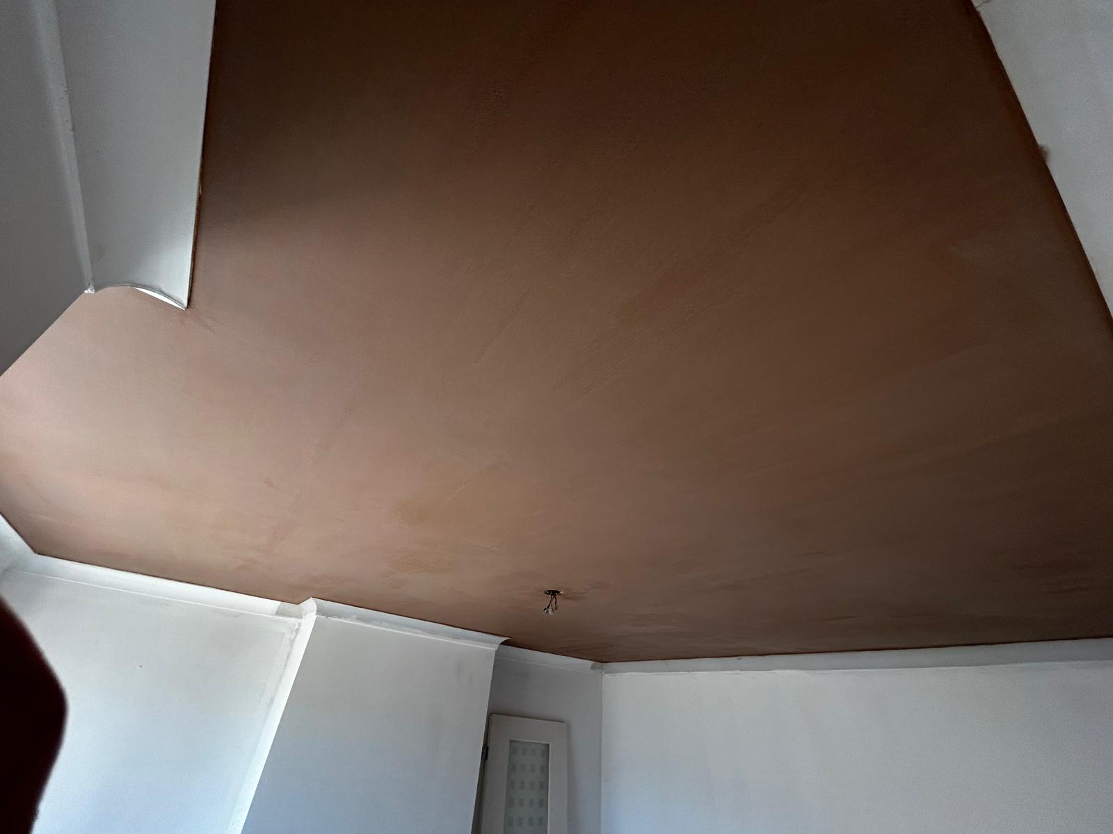 Bedroom ceiling skim